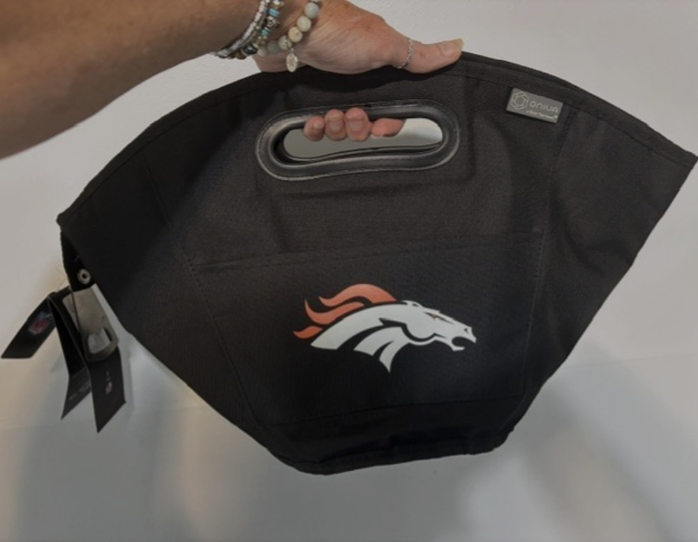 Denver Broncos NWT NFL Party Cooler Tub Handheld Collapsible Insulated 12 Can